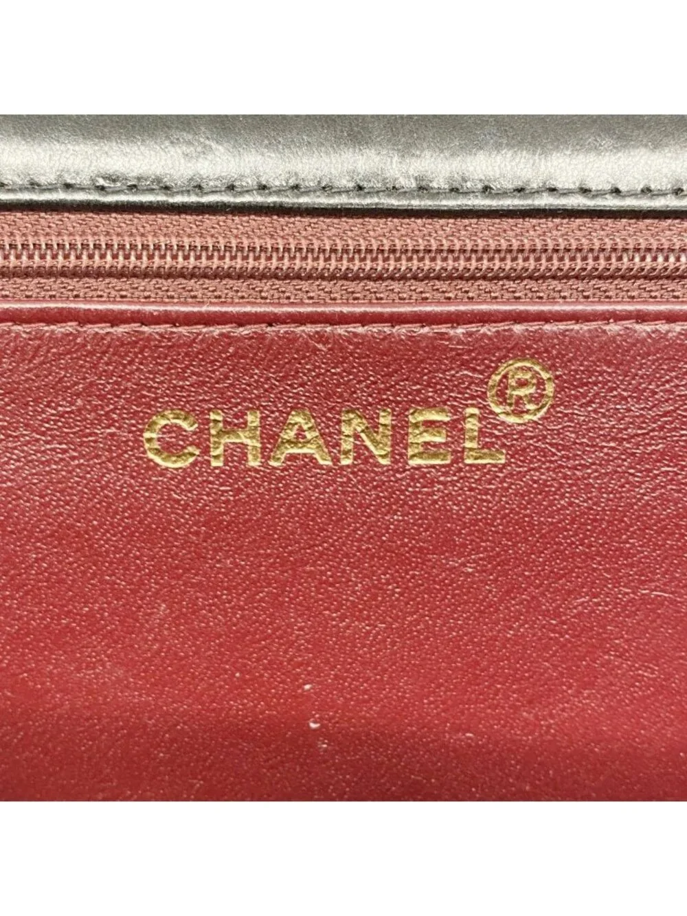 Chanel Shoulder Bag Quilted Lambskin Black Gold